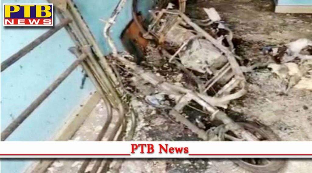 Charging electric scooters burn in Punjab