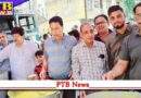 Mandi fantonganj trader Sardari Ramesh Faram anchored AAP leader Nikhil Arora was also present Jalandhar