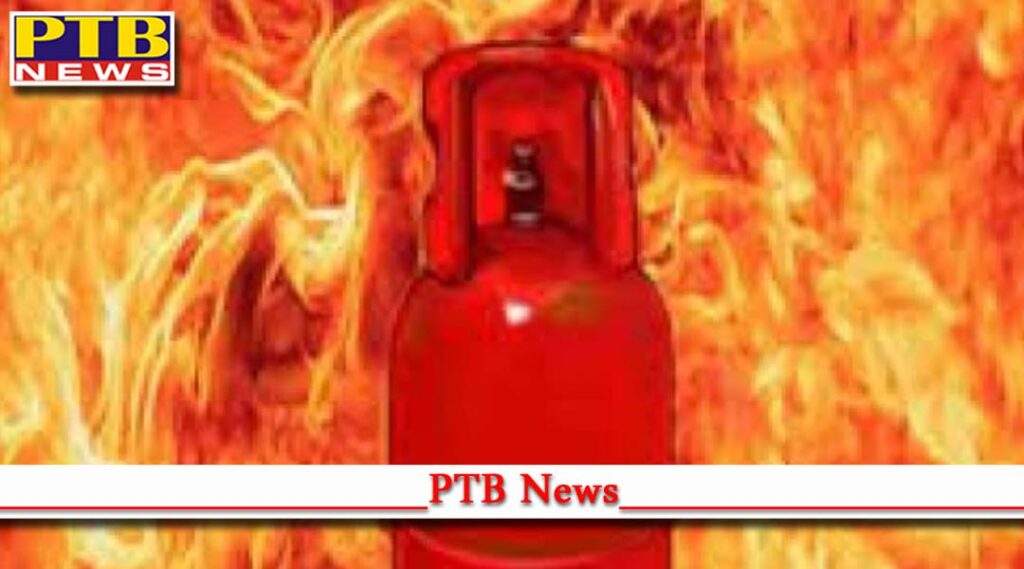 gas cylinder blast two killed two injured gas kept leaking all night when the gas started burning morning exploded Jalandhar Punjab