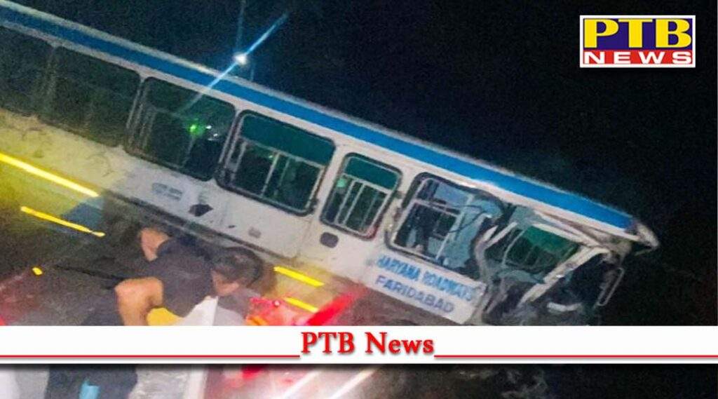 mohali kurali dera beas and haryana roadways buses collide two passengers dead
