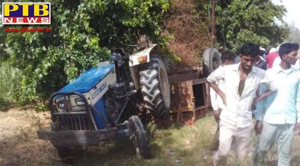 In a terrible road accident six people died more than thirty injured in a collision between a tanker and a tractor-trolley