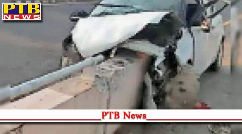 police personnels car collided safety wall due to loss of balance one constable killed another seriously injured