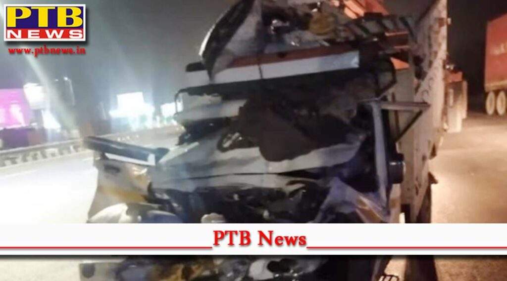 high speed pickup hit a parked truck sonipat 4 killed 10 injured
