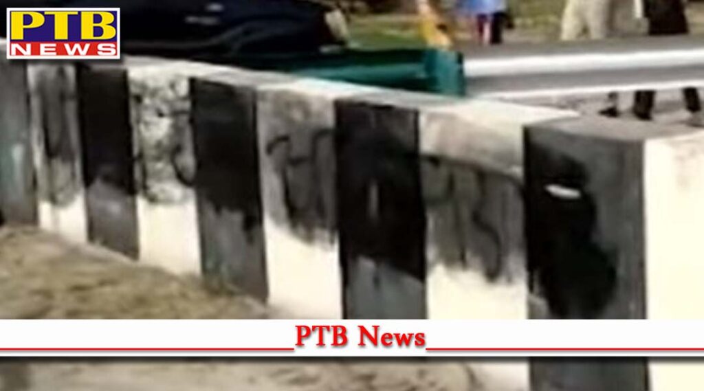 Khalistani slogans found written near the statue of Shaheed Bhagat Singh in Ferozepur