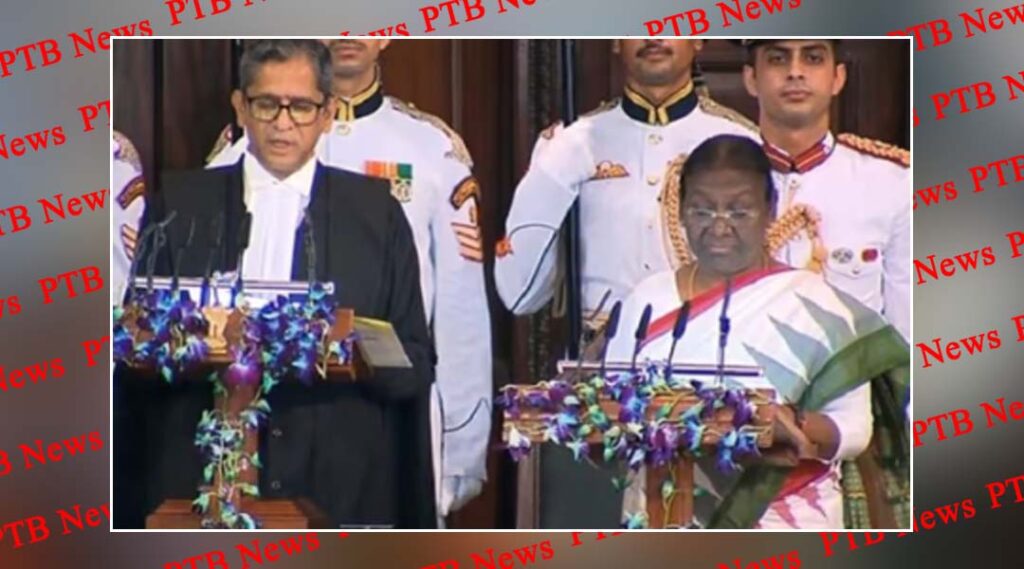 draupadi murmu became the 15th president of the country cji administered the oath India