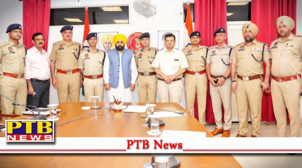 CM Bhagwant Mann held meeting with DGP and AGTF chief gave strict orders to end gangster culture Punjab Chandigarh