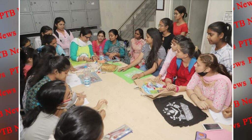 PG Department of Fashion Designing PCM SD College organized a two day workshop on 'Fabric Painting and Liquid Embroidery'