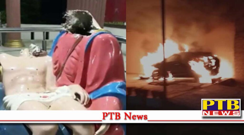 punjab big incident church punjab Big incident happened in this church of Punjab in the dark of night Entire incident caught on camera