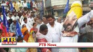Punjab Safai Mazdoor Foundation burns the effigy of the Chief Minister of Punjab on the occasion of Independence Day in Jalandhar