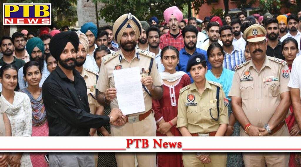 Jalandhar Police Commissioner Gursharan Singh Sandhu distributed appointment letters to 162 male constables and 75 female constables