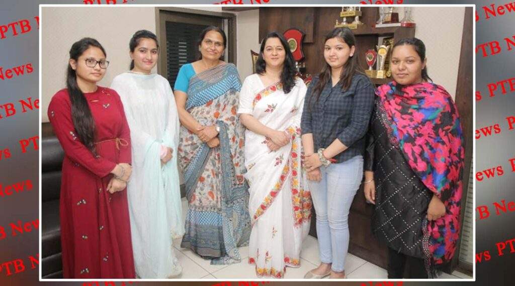 Sheeba of MSc Fashion Designing and Merchandising Semester IV of PCM SD College for Women stood second in GNDU