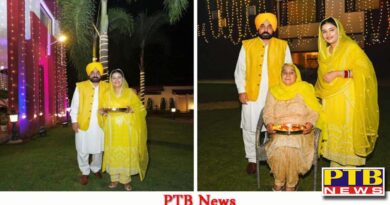 chandigarh punjab cm bhagwant mann celebrated first diwali with wife gurpreet kaur shared pictures on twitter