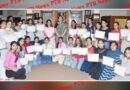 KMV award certificates to the girls receiving free education under Gandhian Studies Centre on the occasion of Gandhi Jayanti