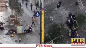 strong explosion shook istanbul one dead and many injured people seen lying unconscious in the video