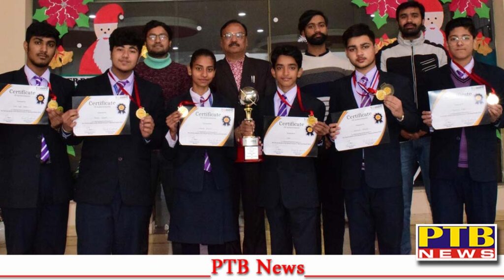 Anshuman Dhawan of class IX Cambridge International School, Dasuha, received the Best Guitarist Award at the National Level Torrance Battle of Bands Competition Pune
