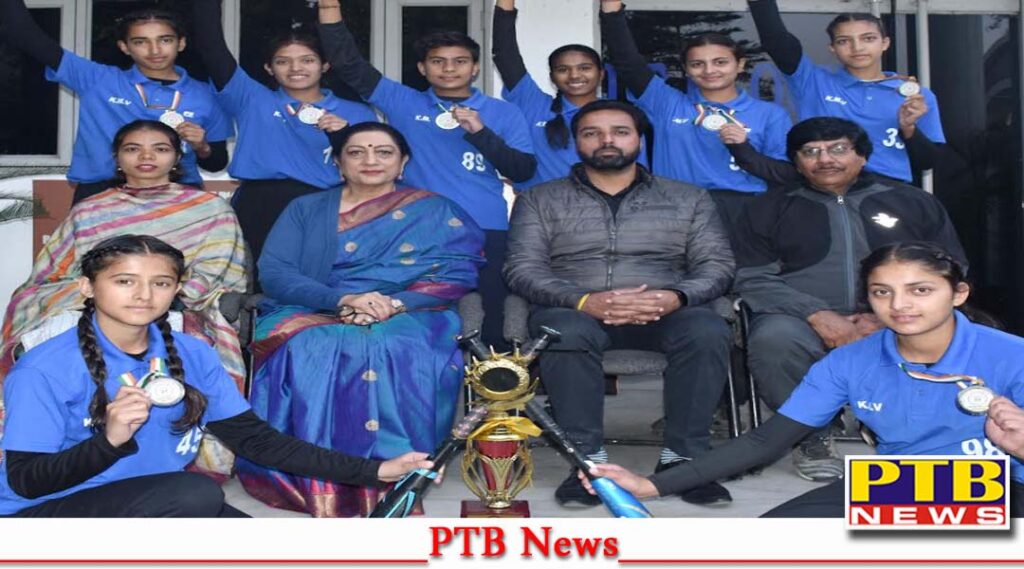 KMV Collegiate Sr. Sec. School softball team bags silver medal in 66th Punjab School Softball State competition Jalandhar