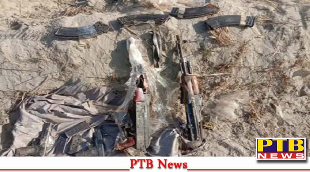 punjab amritsar news bsf recovered 2 ak47 from india pak border firozpur