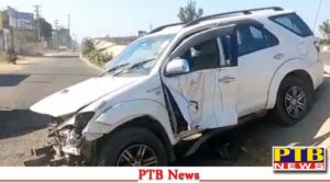 person got attacked moving fortuner car ludhiana three injured accident Punjab