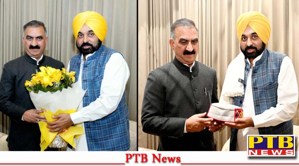 cm flags issue of proposed water cess with himachal pradesh cm both the cms agree for setting up sri anandpur sahib naina devi ji and pathankot dalhousie ropeways