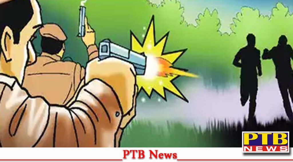 punjab police and miscreants shootout batala Punjab