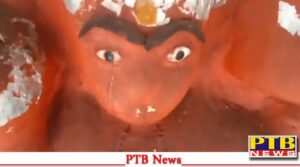 Hanuman ji cried on Hanuman Jayanti tears started coming out of his eyes devotees started pouring in video viral