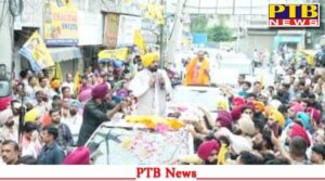CM Mann held a road show in favor of AAP candidate Sushil Rinku Jalandhar West Central and North appealed to the people to make Rinku win Loksbha byelection Jalandhar