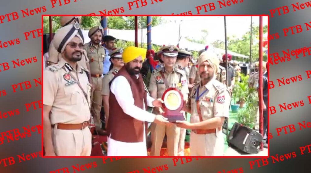Punjab Chief Minister Bhagwant Mann during the distribution ceremony of appointment letters to newly appointed jail warders and prize and certificate distribution to trainees