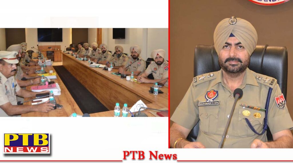 Jalandhar DCP Investigation Harvinder Singh Virk PPS held a crime meeting with the police officers