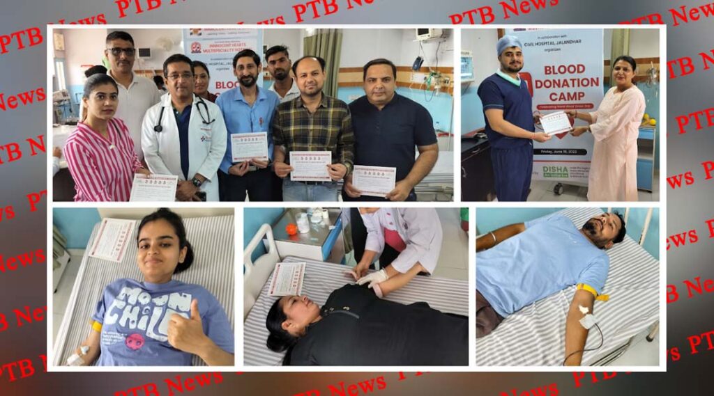 The Members of Innocent Hearts Group students and medical faculty donated blood