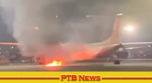 spicejet-plane-catches-fire-during-engine-maintenance-at-delhi-airport-trending-news