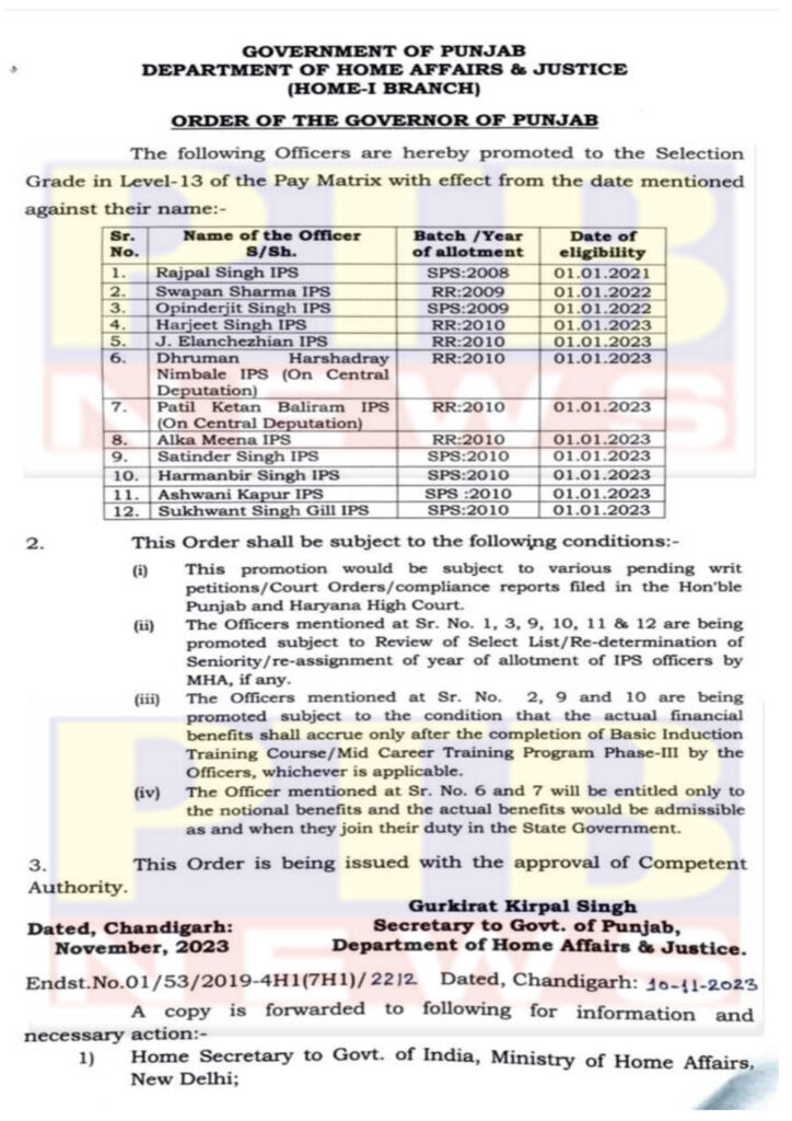 punjab-ips-promotion-government-diwali-gift