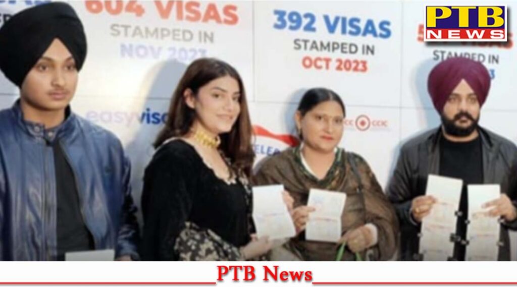 easyvisa-education-consultants-private-limited-achieved-5000-successful-visas-in-2023-celebrated-with-customers-with-famous-punjabi-singer-mannat-noor-jalandhar
