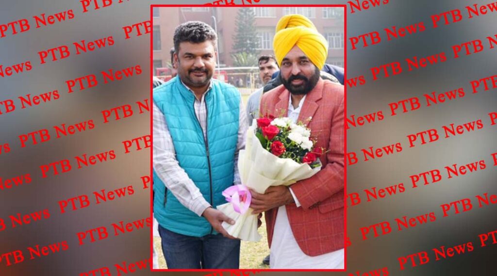 punjab-cm-bhagwant-mann-reached-jalandhar-and-was-given-a-grand-welcome-by-nasir-salmani-and-dr-harsh-dalia-under-the-leadership-of-mp-sushil-rinku