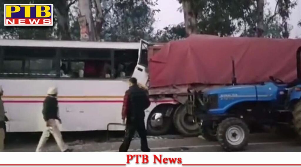 accident-on-jalandhar-pathankot-highway-in-punjab-punjab-police-bus-collides-with-truck-four-soldiers-killed