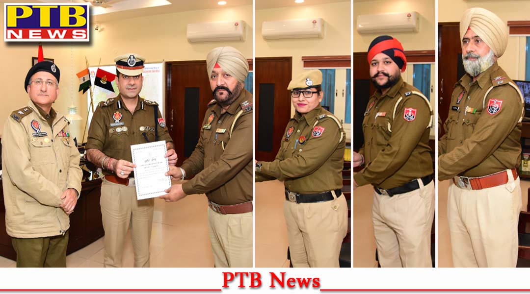 जालंधर के पुलिस कमिश्नर ने प्रभावशाली ढंग से ड्यूटी निभाने वाले 57 पुलिसकर्मियों को दिए प्रशंसा पत्र,