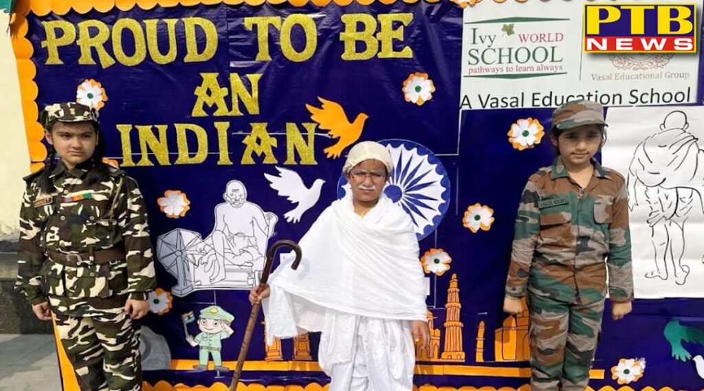 students-of-ivy-world-school-jalandhar-offered-floral-tributes-on-the-death-anniversary-of-the-father-of-the-nation