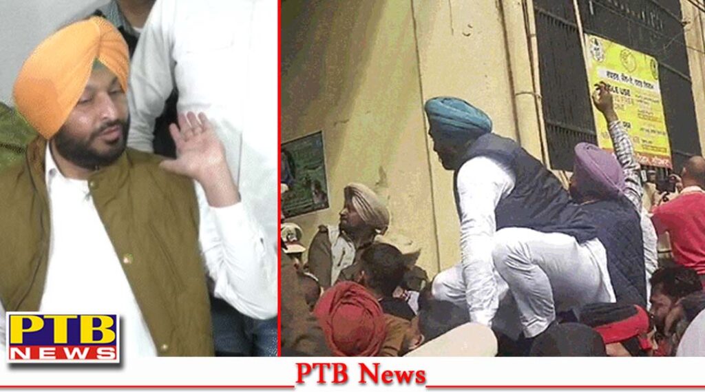 ludhiana-clash-between-congressmen-and-police-congress-mp-ravneet-singh-bittu-locked-mcl-zone-protest-big-news