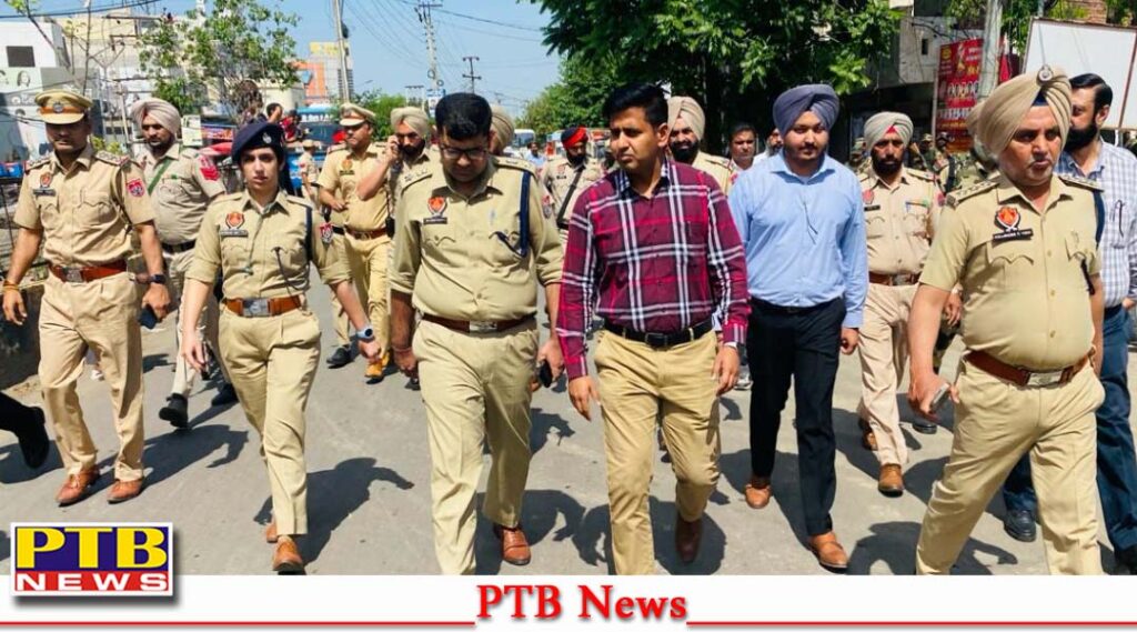 jalandhars-district-election-officer-and-ssp-ankur-gupta-took-out-a-flag-march-in-nakodar-punjab