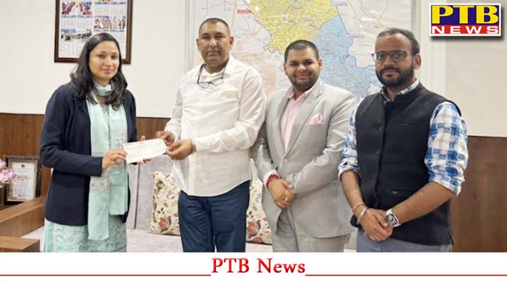 vasal-education-collected-for-charity-amount-of-rs-2-lakh-51-thousand-were-presented-to-the-secretary-of-red-cross-society-mangesh-sood-hoshiarpur