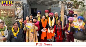 aap-candidate-from-ward-number-5-navdeep-kaur-husband-and-aap-leader-lagandeep-did-door-to-door-campaigning-jalandhar