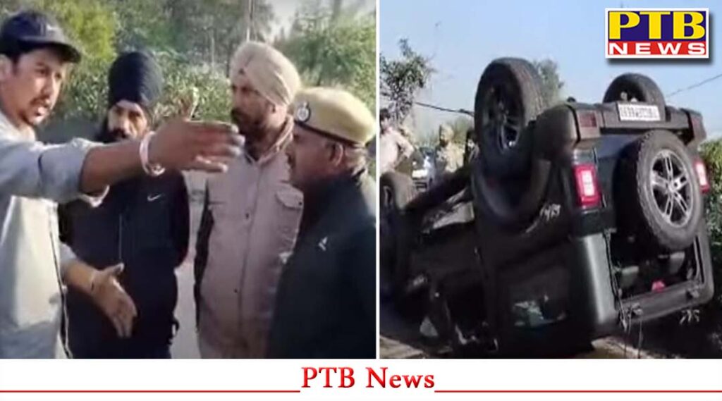 jalandhar-private-company-bus-met-with-accident-with-thar-punjab