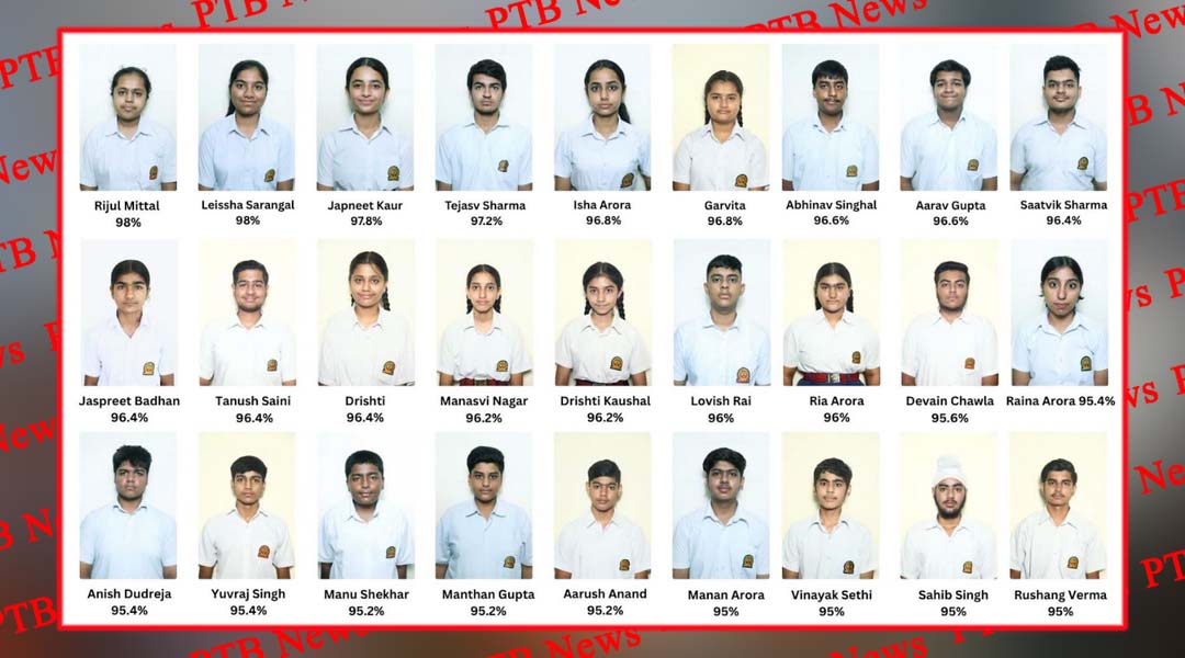 इनोसेंट हार्ट्स में दसवीं की परीक्षा में लाइशा सारंगल व रिजुल मित्तल 98% अंक लेकर रहे प्रथम,