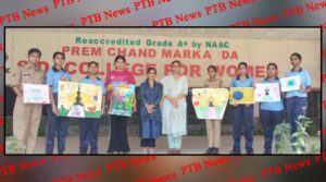 ncc-unit-of-pcmsd-college-for-women-jalandhar-organised-painting-competition-on-yoga-for-one-earth-one-health