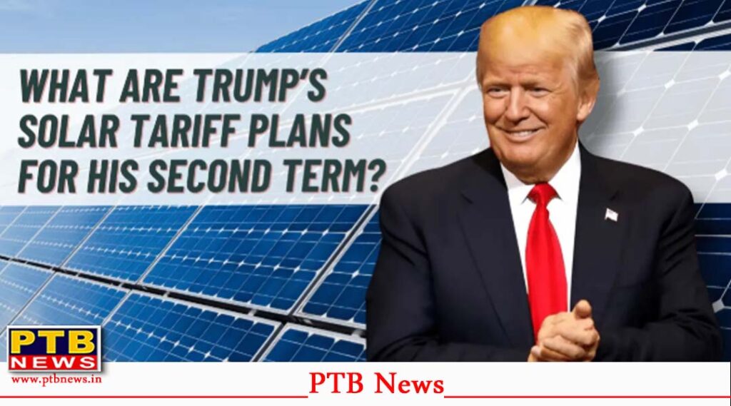Donald Trump announcing 126 percent tariff on solar products