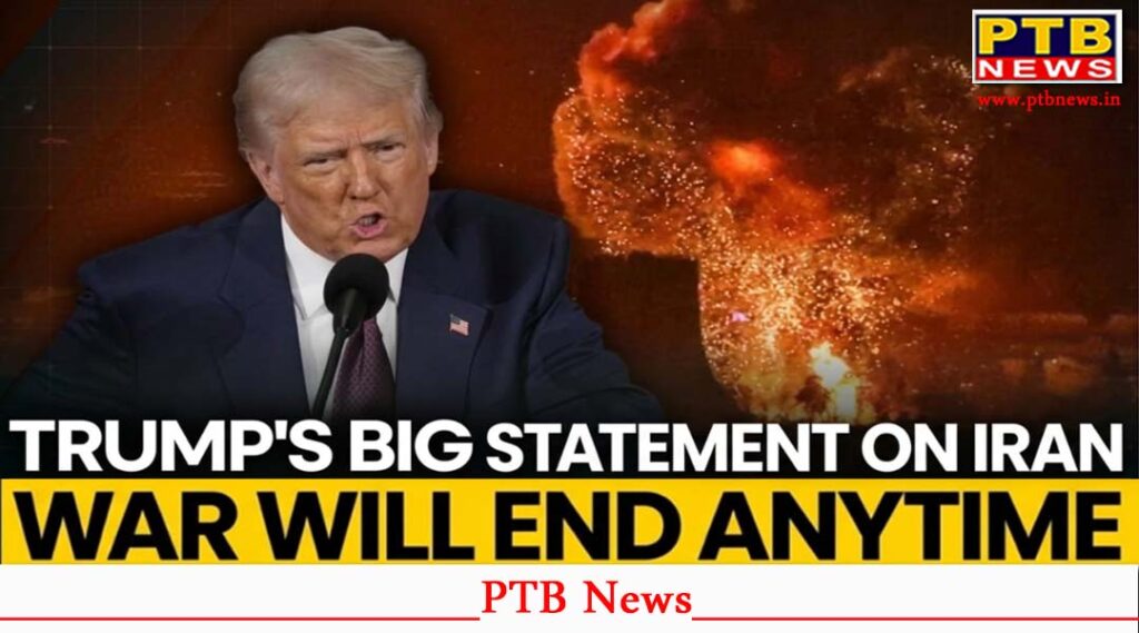 President Donald Trump Big Statement he would end the war with Iran whenever he wanted