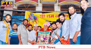 Dinesh Verma welcoming dignitaries Ram Navami procession Jalandhar