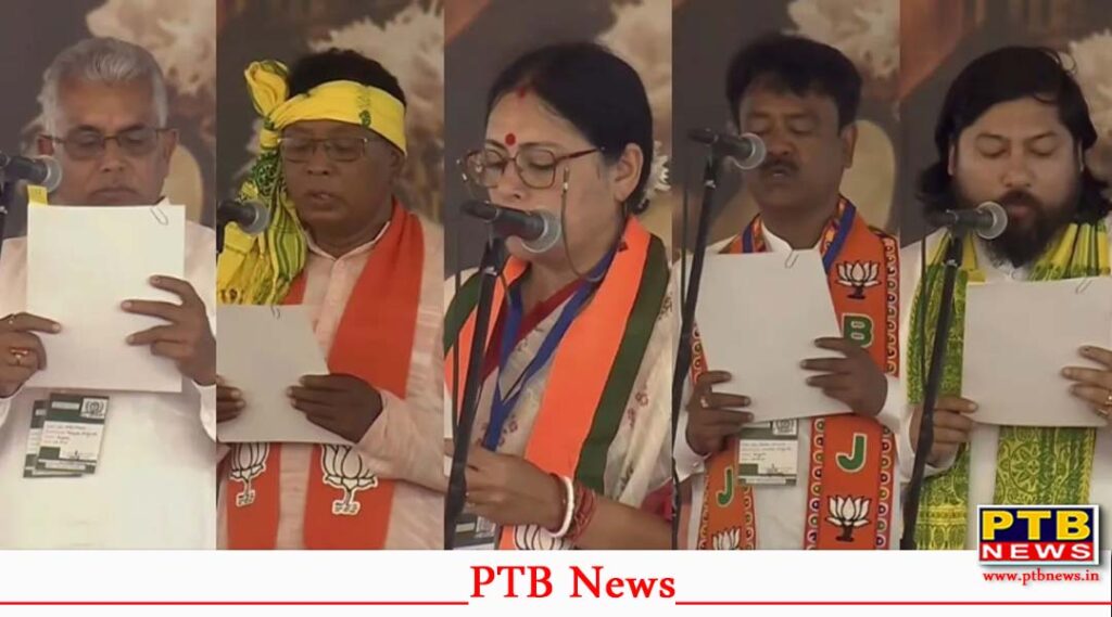 West Bengal Oath Ceremony Suvendu Adhikari became CM with 5 ministers
