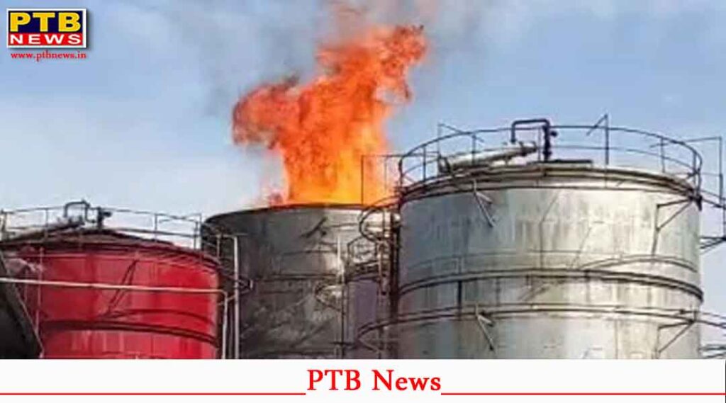bathinda sharab factory fire black smoke breathing difficulty