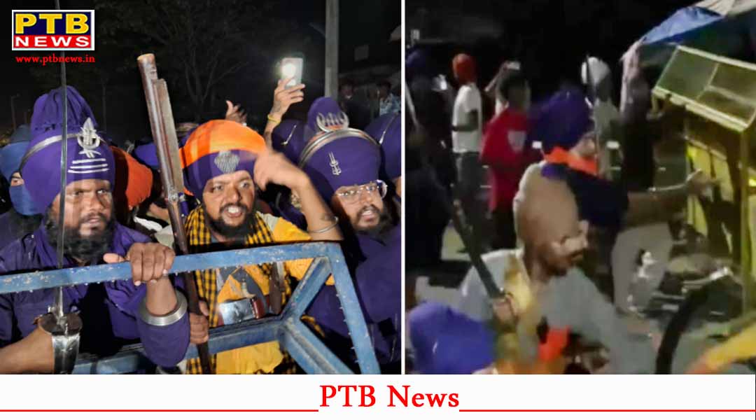 पंजाब से गए निहंगों ने कुल्हाल बॉर्डर पर तोड़ी बैरिकेडिंग, लहराई नंगी तलवारें, बातचीत के बाद लौटे पांवटा साहिब