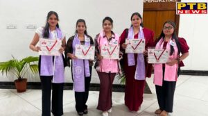 University toppers of PCMSD College for Women, Jalandhar were felicitated at Guru Nanak Dev University's convocation ceremony